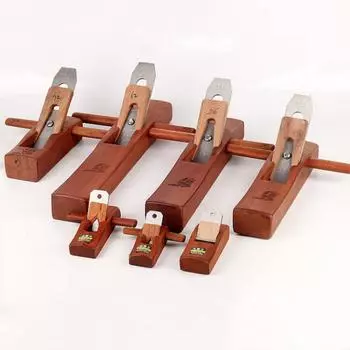 Allsome Mahogany Ручной рубанок Плотницкий плоский рубанок Деревообрабатывающий инструмент для обрезки Домашний плотник Портативный рубанок из красного дерева Инструменты 100mm