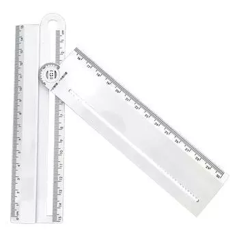 ALLSOME Многоцелевая геометрическая линейка для черчения Математическая линия Круговой чертеж Геометрический шаблон Угол Школьный офис Измерение белый