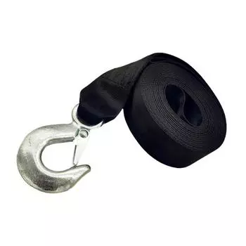 Allsome Ремень для лебедки прицепа для лодки, автомобильный буксировочный трос, аварийный трос для тележки на открытом воздухе для автоматического понтона, водного мотоцикла, рыболовной лодки и многого другого чёрный