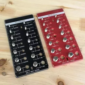 Allsome Thread Checker, Гайко- и болто-резьбомер, Размер болта и резьбовой калибр, Идентификатор болта и гайки