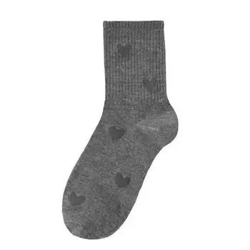 ALLTOOALL Женские носки Весна Осень Теплые Средней длины Дышащие Повседневные Носки Милые Сердечки Женская Мода Забавный Подарок Носки One Size