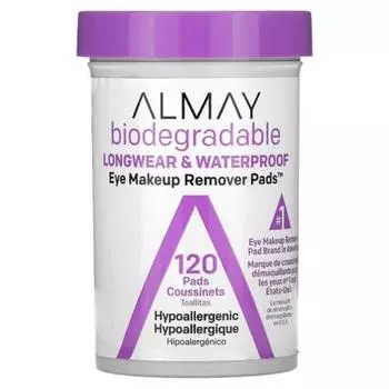 Almay Eye Makeup Remover Pad Long Wear Waterproof 120 pieces