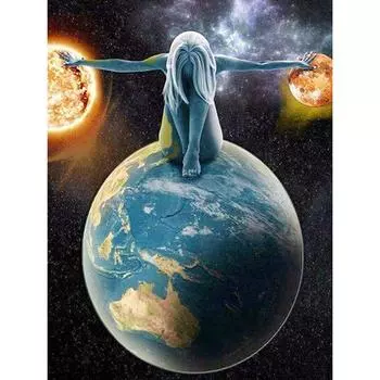 Алмазная 5D DIY Алмазная Картина Женщина Вселенной 3D Вышивка Крестом Мозаика Картина 20X30CM