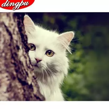 Алмазная вышивка кошка полная круглая дрель украшение для дома бисер картина комплект новое поступление вышивка полная мозаика 20X30CM