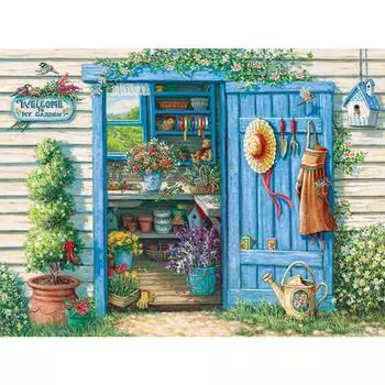 Алмазная вышивка Craft Painting Стразы Вышивка 5d Алмазная картина Flower House Diamond 20X30CM