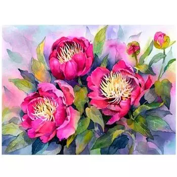 Алмазная 5D DIY Алмазная картина Цветок бабочки Алмазная вышивка крестом 20X30CM