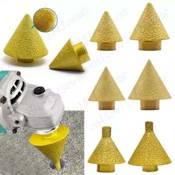 Алмазная фасочная фреза M10/M14, 38/50 мм, алмазная фасочная фреза, пробивной конус, резка, полировка, шлифовальный круг, фасочная фреза