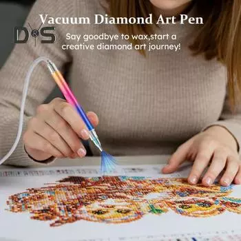 Алмазная художественная ручка без воска, электрическая алмазная художественная ручка, работающая от USB, вакуумная ручка для размещения алмазов для самостоятельного создания алмазных художественных изделий фиолетовый