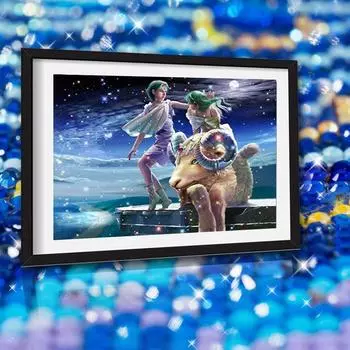 Алмазная картина 12 зодиакальных алмазных вышивок Созвездия Звездная ночь Пейзаж Вышивка крестиком 20X30CM