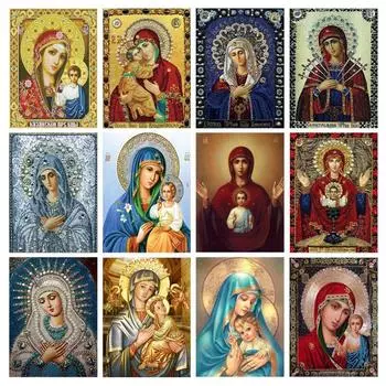 Алмазная картина 5D Алмазная картина Девы Марии Алмазная краска