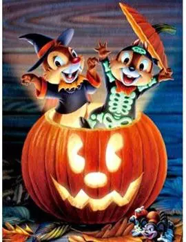 Алмазная картина 5D алмазная вышивка набор настенный декор алмазная головоломка ручная работа алмазное искусство поделки тыква 30x40 см (Скелет Белки)