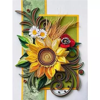 Алмазная картина 5D Белые цветы Алмазная вышивка Картина Крестиком Набор горный хрусталь Кристалл 20X30CM