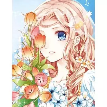 Алмазная картина 5D DIY Полная дрель круглая алмазная вышивка Алмазная мозаика Картина со стразами Украшения 20X30CM