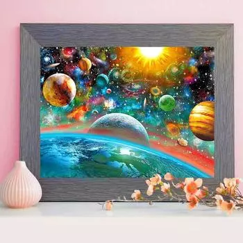 Алмазная картина 5D DIY Вселенная Звезда Бриллианты Вышивка Пейзажные наборы Украшения для дома 20X30CM