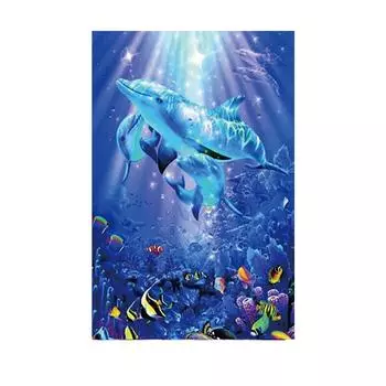 Алмазная картина 5D Diy животное океан Дельфин вышивка крестиком полный комплект украшение дома украшение стены подарок на праздник 35x50cm