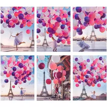 Алмазная картина 5D Новый Пейзаж Вышивка крестиком Горячая любовь Воздушный шар полный алмазной мозаики Украшение дома Рождественский подарок 30x40cm