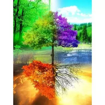 Алмазная картина 5d Сезон Алмазная мозаика Пейзаж Алмазная вышивка Пейзаж 20X30CM