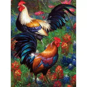 Алмазная картина 5d украшения петуха для дома мозаика животных вышивка цветы подарки 20X30CM