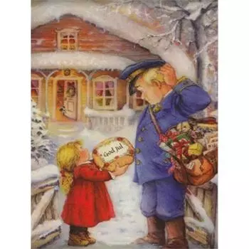 Алмазная картина 5d Зимний пейзаж DIY Полный квадрат Алмазная вышивка Крестом Дерево Домашний декор Full Round (20X30CM)