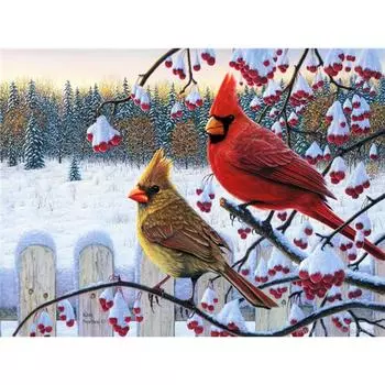 Алмазная картина 5d Зимний пейзаж DIY Полный квадрат Алмазная вышивка Продажа Ремесленный домашний декор Full Round (20X30CM)