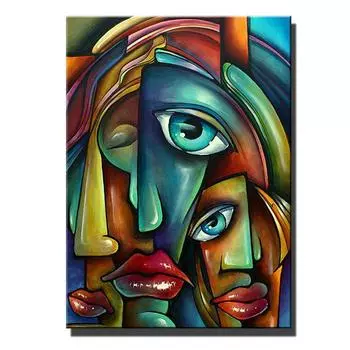 Алмазная картина, абстрактные красочные глаза, лицо, вышивка крестиком, мозаика, полная квадратная/круглая Алмазная вышивка «сделай сам», горный хрусталь Full Round 20x30CM