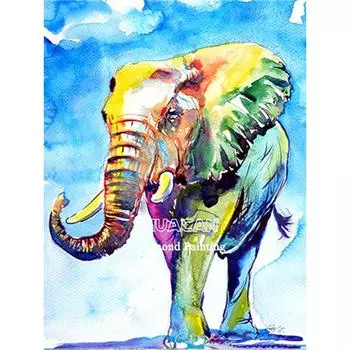 Алмазная картина Африка животных DIY Алмазная вышивка 5D Мозаика Полные изображения Стразы Слоны 20X30CM