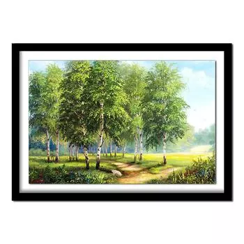 Алмазная картина Алмазная вышивка Природа 5d Diy Алмазная картина Полный дрель Алмазный круглый 20X30CM