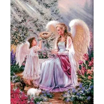 Алмазная картина Ангел-хранитель Полная вышивка Алмазная мозаика Алмазная вышивка 20X30CM