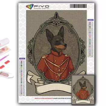 Алмазная картина Антропоморфные милые животные Алмазная мозаика Ремесло Алмазная вышивка Картина Full Round 20X30CM