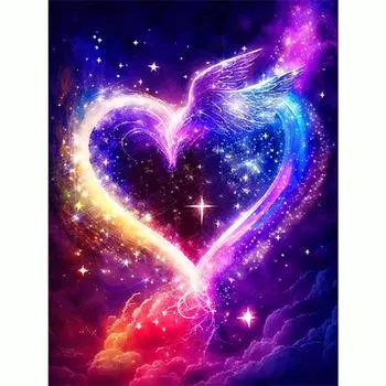 Алмазная картина Астральный пейзаж Diy Мозаика Полный круглый алмаз вышивка горный хрусталь фотографии украшения дома искусство 30x40 см/12x16 дюймов 30x40cm NO Frame