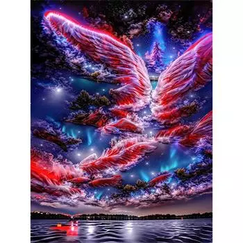 Алмазная картина Аврора, пейзажная вышивка, полная круглая мозаика, креативное хобби, украшение дома 30x40 см/12x16 дюймов 30x40cm NO Frame