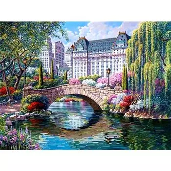 Алмазная картина Березовый лес Алмазная мозаика Пейзаж Картина Стразы Домашний декор 20X30CM