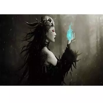 Алмазная картина, бесплатные наборы для вышивки крестом, мозаика, вышивка крестиком, ведьма, картина, домашний декор, подарок 20X30CM