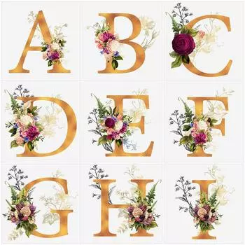 Алмазная картина Буква Набор для вышивки крестом Алмазная вышивка Текст Рукоделие Мозаика Цветок Новое поступление 5D DIY Handicraft Full Round 20x20CM