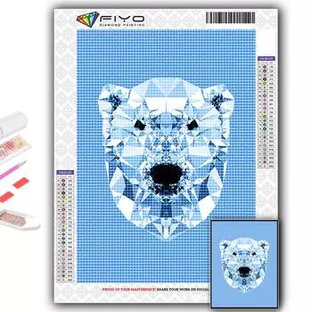Алмазная картина CaGeometric Животные Вышивка крестом Стразы Домашний декор Full Round 20X30CM