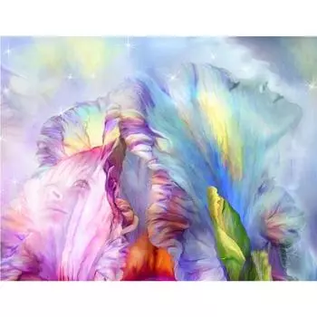 Алмазная картина «Цветочная фея», полная круглая дрель из смолы, абстрактная вышивка, алмазный горный хрусталь 20X30CM