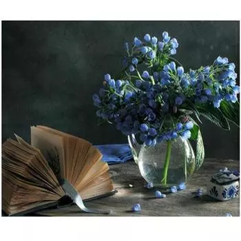 Алмазная картина, цветочная книга, картины по номерам, европейский декор, полная круглая алмазная вышивка 20X30CM