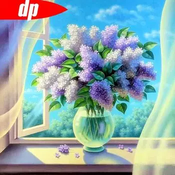 Алмазная картина Цветок 5d Полный круглый Алмазная мозаика Живописное изображение вышивки кристаллами горного хрусталя 30x30CM
