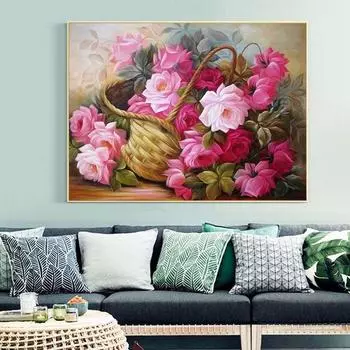 Алмазная картина Цветок Алмазная вышивка Мозаика Главная Декоративный подарок Домашний декор 20X30CM