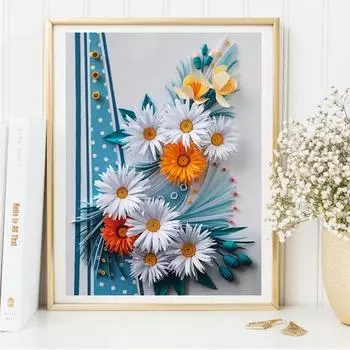 Алмазная картина цветы набор для алмазной вышивки набор для вышивания наборы для алмазной живописи полная дрель 15*20cm