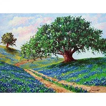 Алмазная картина Дерево, полная круглая дрель, Алмазная вышивка, открытая страна, пейзаж, мозаика, рукоделие, сделай сам, ручная работа Full Round 20x30CM