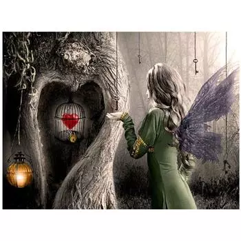 Алмазная картина Фэнтези Арт Волшебная Фея Вышивка крестом Наклейка Свадебные украшения Алмазная вышивка 20X30CM