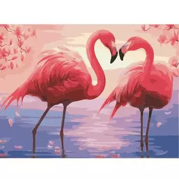 Алмазная картина Фламинго Вышивка крестиком Полный круглый Алмазная вышивка Продажа Пейзаж Стразы 20X30CM