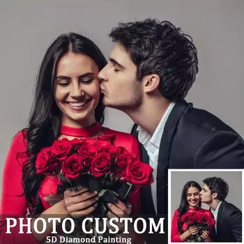 Алмазная картина фото Индивидуальная алмазная вышивка Полная круглая алмазная мозаика Картина со стразами Полный набор бусин Искусство 30x40cm