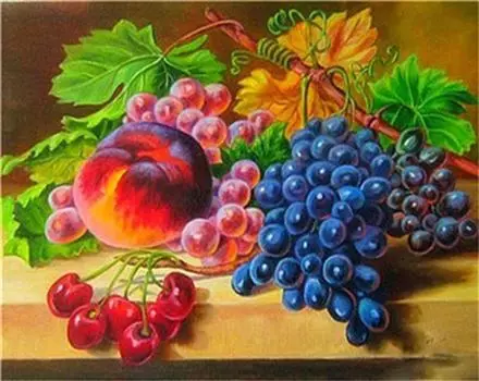 Алмазная картина Фрукты 5D Алмазная мозаика Вышивка крестиком Алмазная картина Полная дрель 15*20cm