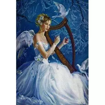 Алмазная картина Full Drill Angel Performance с инструментами 5d diy Алмазная вышивка Картина 20X30CM