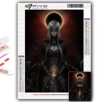 Алмазная картина Игра Темные души Алмазная мозаика Ремесло Алмазная вышивка Картина Full Round 20X30CM