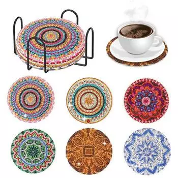 Алмазная картина Каботажное судно с цветочным узором Навыки рук Улучшение декоративного стола с держателем для хранения 1 Set