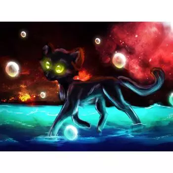 Алмазная картина Кошка Фотографии Стразы Полный дрель Алмазная вышивка Животное Мозаика из бисера Алмаз 20X30CM