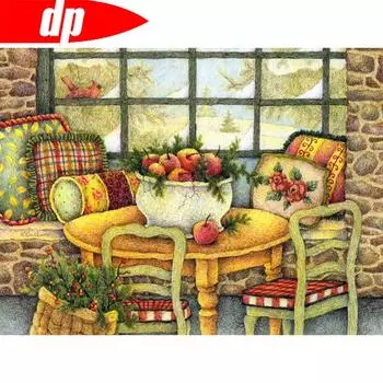 Алмазная картина, круглые камни, домашний DIY, полная алмазная мозаика, фруктовый алмаз, художественное украшение дома 20X30CM
